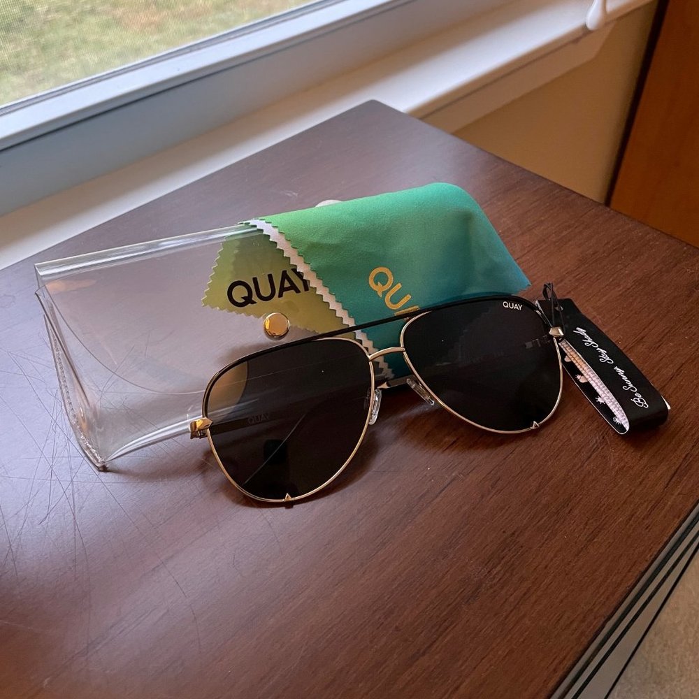 Quay Oversized High Key Aviator Sunglasses